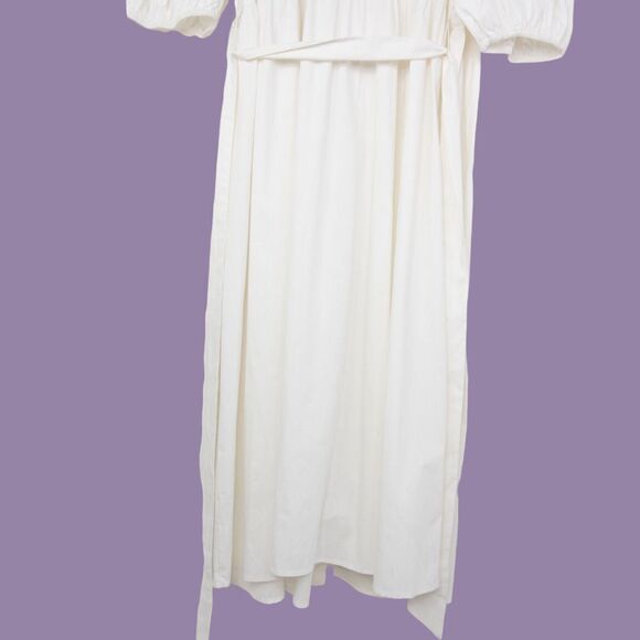 NEW Eloquii white Puff Sleeve Button Down Dress, 16 - Picture 8 of 15